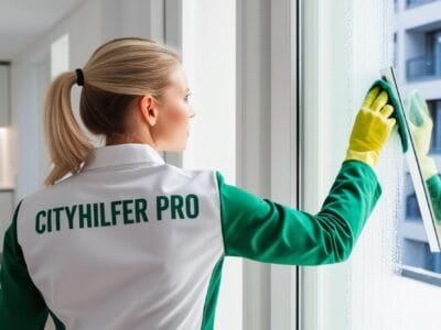 Professional Cleaner Cleaning a Frankfurt Apartment